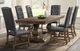 Elements International Gramercy 7-Piece Chocolate/Weathered Brown Curved Leg Dining Set-4