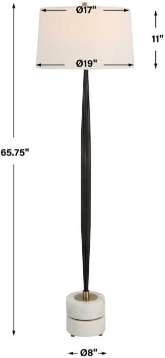 Uttermost® Miraz Black/White Floor Lamp-2