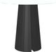 Amisco Customizable Gemma 48" Round Bar Height Pub Table with 0.5" White Glass Top-0