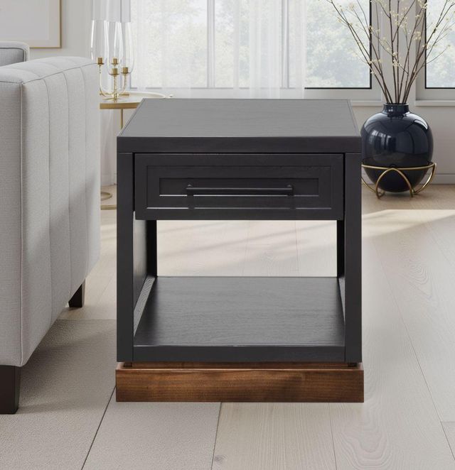 Legends Home Nora Seal Skin End Table with Whiskey Base-1