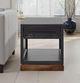 Legends Home Nora Seal Skin End Table with Whiskey Base-1