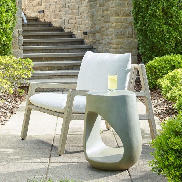Uttermost® Lithos Gray Concrete Indoor-Outdoor Accent Table-2