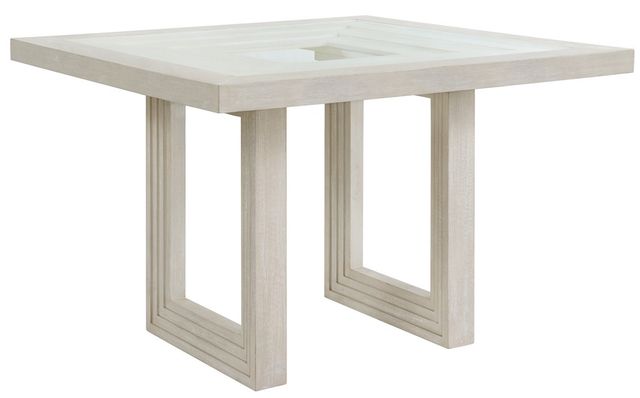 Elements International Avalanche 5-Piece Antique White Counter Dining Set-1