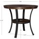 Powell® Franklin Brown Counter Table with Matte Black Base-2