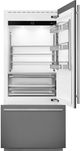 Smeg Universal 36 in. 19.6 Cu. Ft. Panel Ready Built-In Bottom Freezer Refrigerator-0