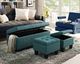 Elements International Ethan 3-Piece Teal Storage Ottoman Set-1