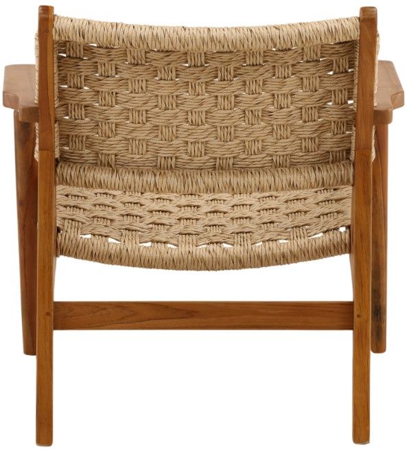 Dovetail Furniture Parley Natural Synthetic Rattan/Teak Wood Outdoor Occasional Chair-3