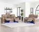 Parker House® Equinox Mushroom Power Reclining Console Loveseat with Power Headrests-2