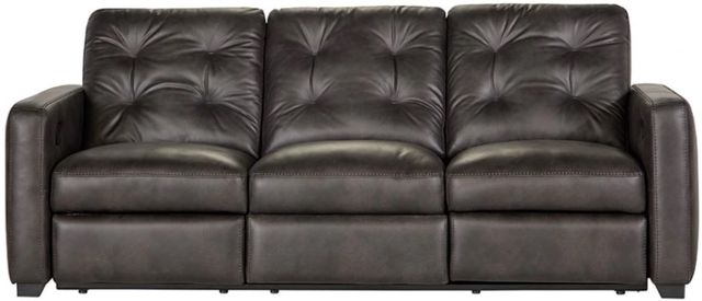 Hughes Furniture® 53019 Sheath Walnut Manual Reclining Sofa-0