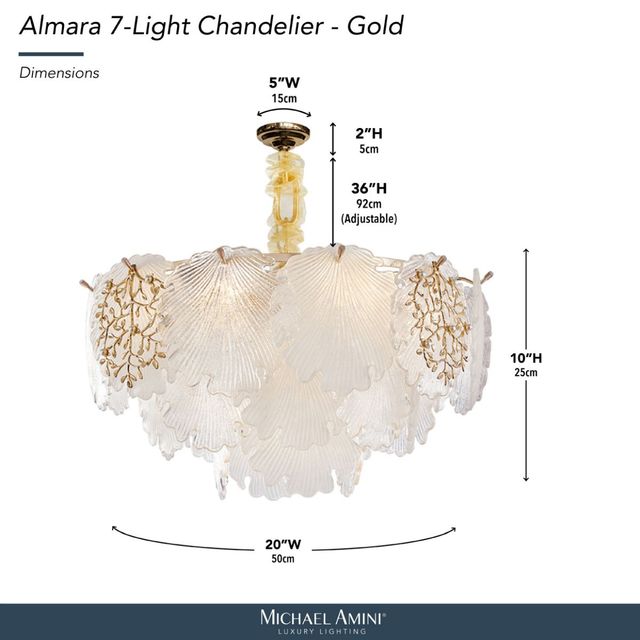 Michael Amini® Almara Gold 7-Light Chandelier-2