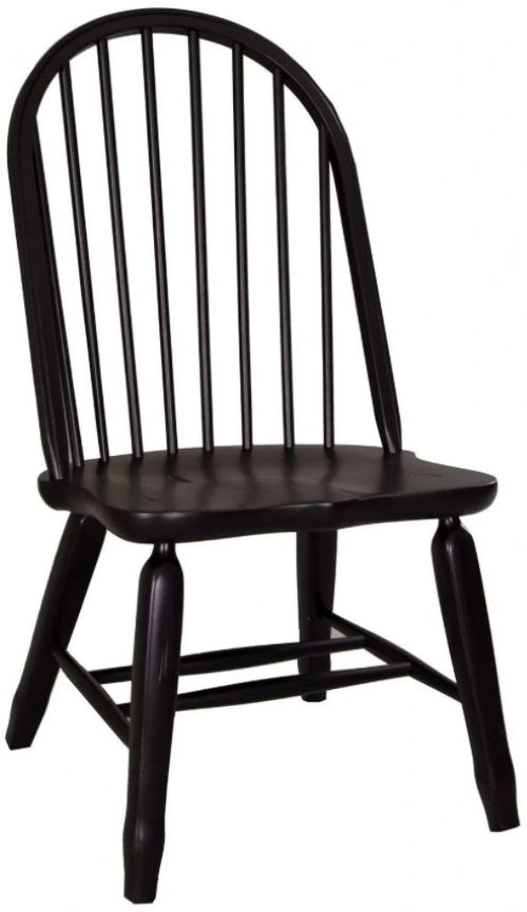 Liberty Furniture Treasures Rustic Black Bow Back Side Chair-0