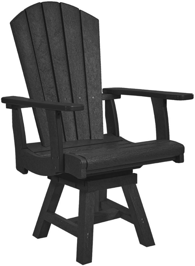 C.R. Plastic Generation Line Black Addy Dining Arm Chair-0