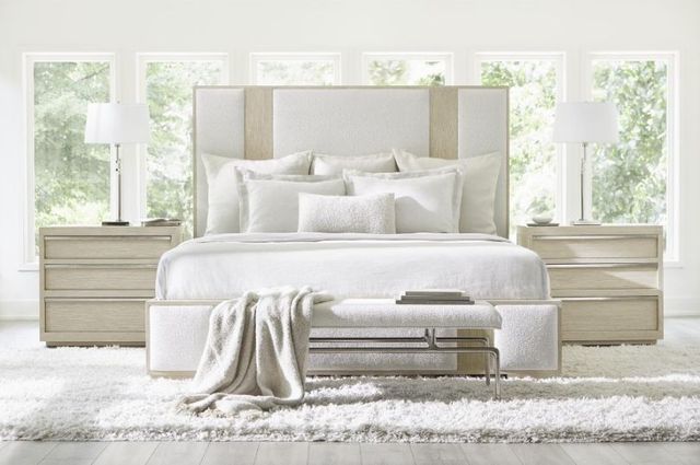 Bernhardt Solari Nickel/White Accent Bench-1