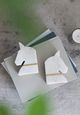 A & B Home 2-Piece White Chess Knight Bookend Set-3