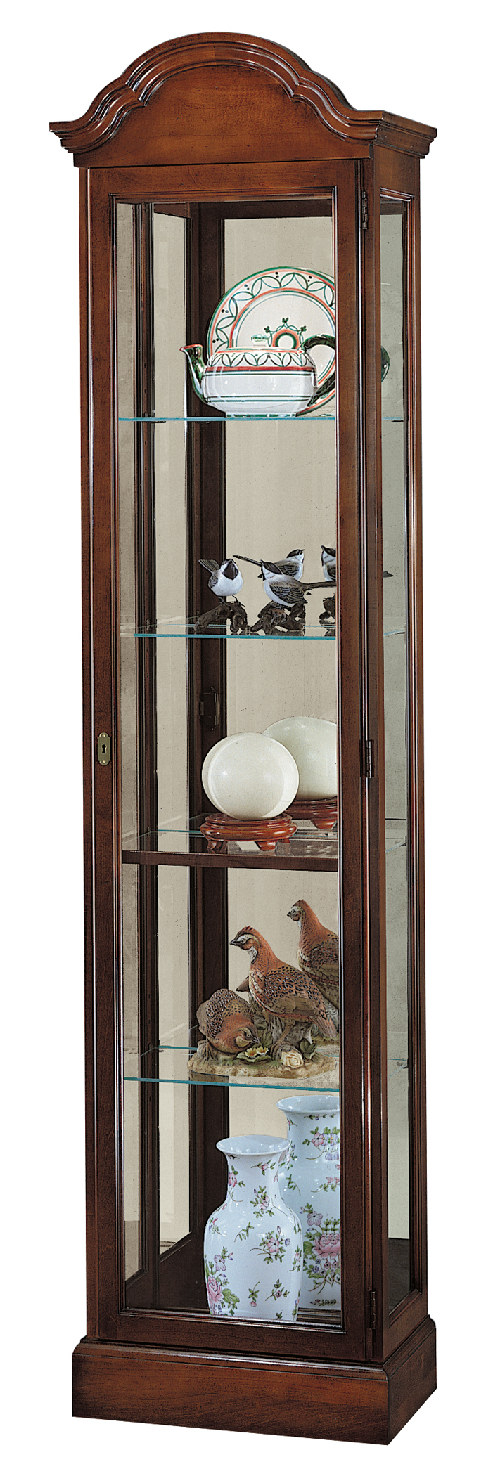 Howard miller curio cabinet windsor cherry finish discount