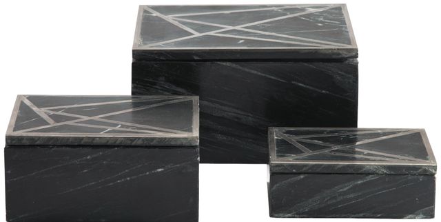 Signature Design by Ashley® Ackley 3-Piece Black/Silver Box Set-1