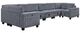 Homelegance® Walterboro 8-Piece Dark Gray Modular Sectional with Storage and Reclining Back Rest-0