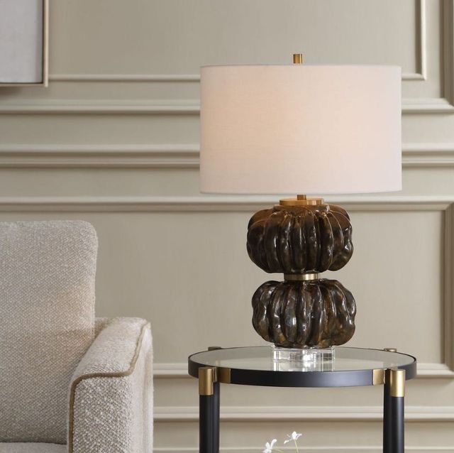 Uttermost® Jaudon Chocolate/Dark Bronze Stacked Table Lamp-1