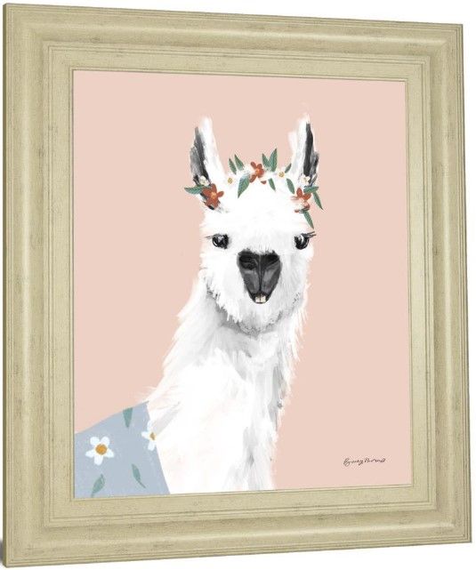 Classy Living Becky Thorns Delightful Alpacas I 22" Wall Art-2