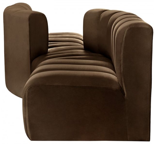 Meridian Furniture Arc 4-Piece Brown Velvet Sectional-3