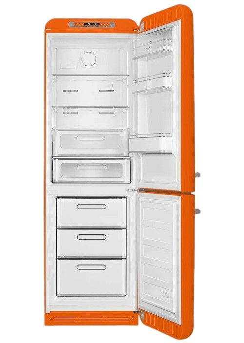 Smeg 50's Retro Style Aesthetic 11.7 Cu. Ft. Orange Bottom Freezer Refrigerator-1
