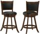 Coaster® Broxton 2-Piece Chestnut/Black Upholstered Swivel Counter Stools-0