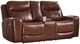 Signature Design by Ashley® Next Move Mahogany Power Reclining Loveseat with Console and Adjustable Headrest-0