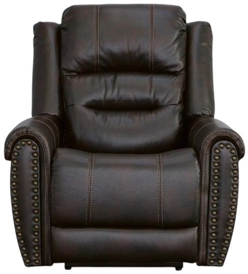 Flexsteel® Oscar Molasses Power Recliner with Power Headrest-1