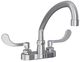 Elkay Chrome 4" Centerset Exposed Deck Faucet with 10" Arc Tube Spout and 4" Wristblade Handles-0