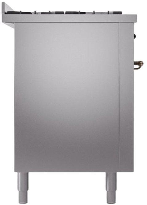 Ilve® Nostalgie II Series 60" Stainless Steel Pro Style Dual Fuel Range-2