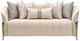 Michael Amini® Lisbon Beige/Gold/Gray Loveseat-1
