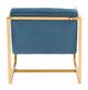 Zuo® Alt Blue and Gold Arm Chair-3