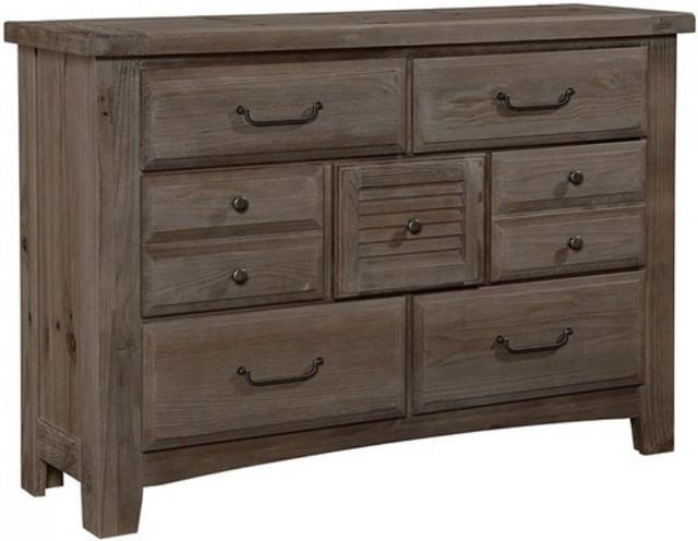 American Wholesale Furniture Lumbermill Saddle Grey Dresser-0