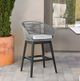 Armen Living Tutti Frutti Black/Gray Fabric/Rope/Wood Outdoor Bar Stool-1