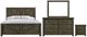 Elements International Maverick 4-Piece Antique Gray Queen Panel Bedroom Set-0