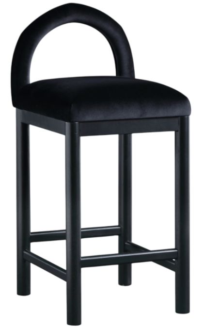 Meridian Furniture Conrad Black Upholstered Counter Stool-0