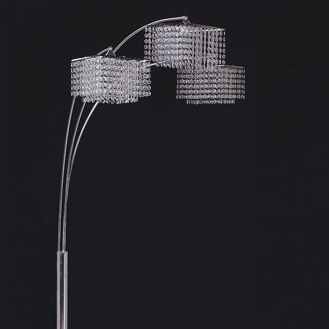 Furniture of America® Tina Chrome Arch Lamp-2