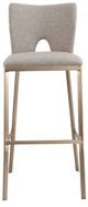 VIG Furniture Modrest Burton 2-Piece Antique Brass/Greige Glam Bar Stool Set-2