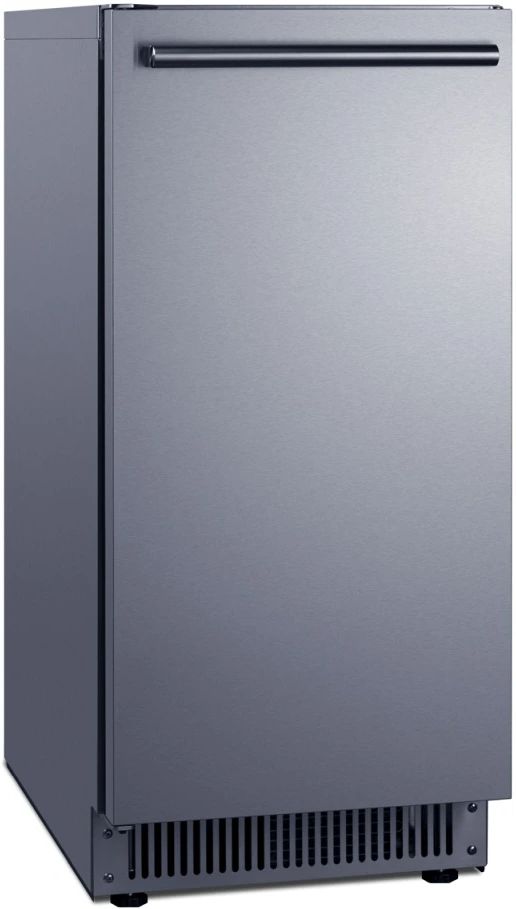 Summit® 15" 68 lb. Stainless Steel Weatherproof Outdoor Ice Maker-1
