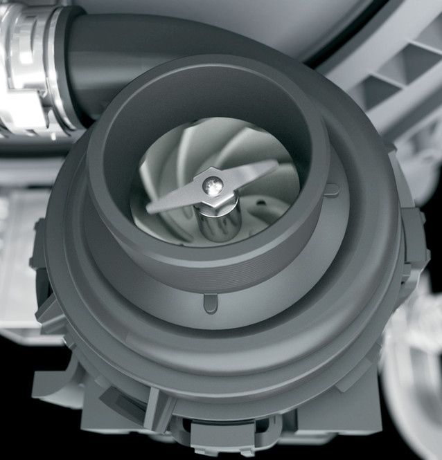 Piranha Hard Food Disposer mechanism in GE Profile dishwasher