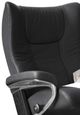 Stressless® by Ekornes® Customizable Wing Small Manual Recliner and Ottoman with Cross Base-2