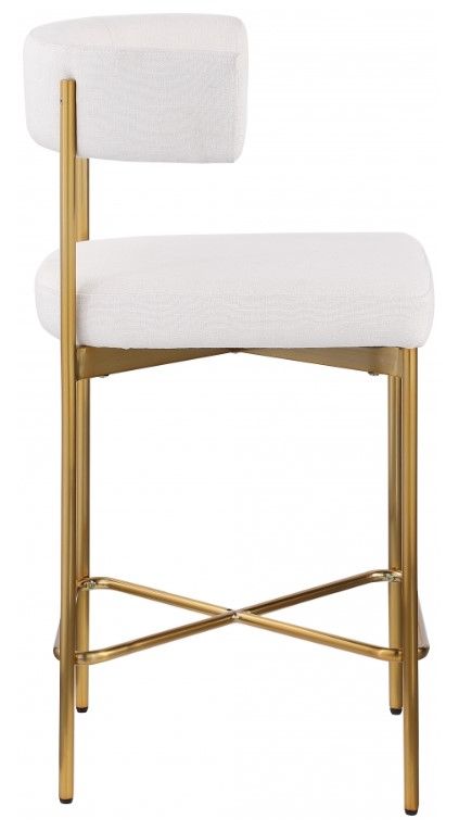 Meridian Furniture Rivage Cream/Yellow Counter Stool-2