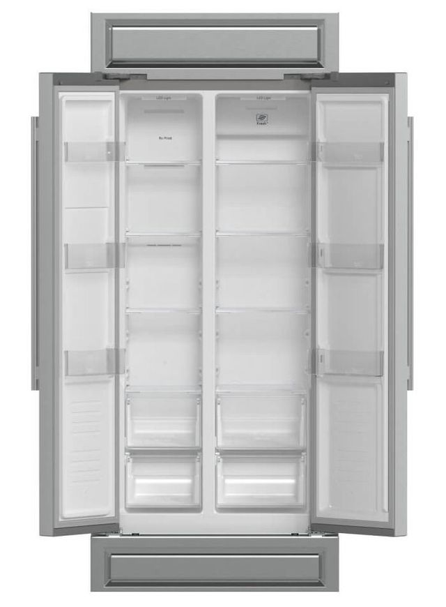 FORNO® Salerno 33" 15.6 Cu. Ft. Stainless Steel Built-In Side-by-Side Refrigerator-1