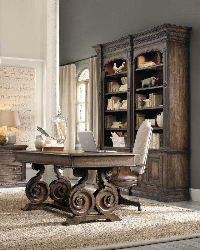 Hooker® Furniture Rhapsody Walnut Colored Rustic Writing Desk-1