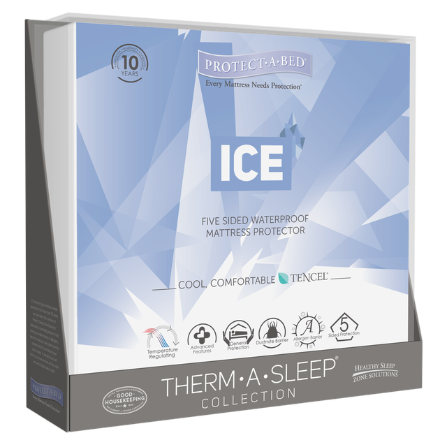 Protect-A-Bed® Therm-A-Sleep® Ice 5 Sided White King Mattress Protector-2