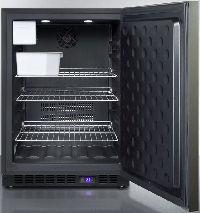 Summit® 4.7 Cu. Ft. Black Stainless Steel Built In All Freezer-2