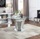ACME Furniture Noralie Glass Top Round Dining Table with Mirrored and Faux Diamonds Base-1
