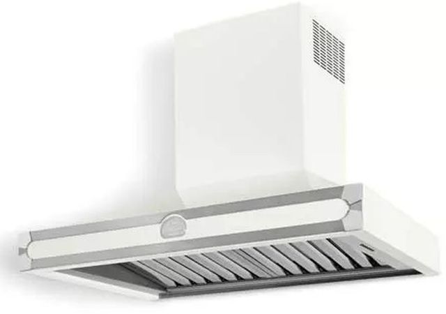 La Cornue CornuFé 90 AlberTine 36" Pure White Wall Mounted Chimney Hood-1