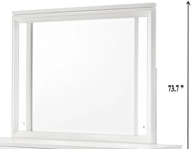 Crown Mark Cressida White LED Dresser Mirror-2