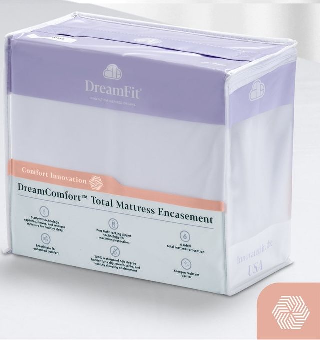 DreamFit® DreamComfort™ Total White Full Mattress Encasement-0